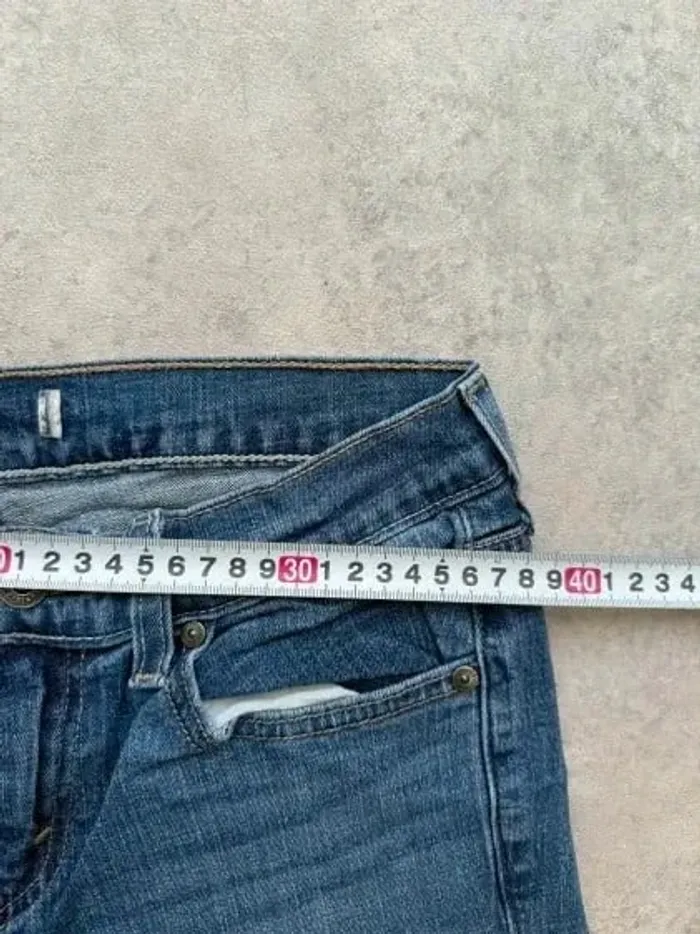 Jeans Levi's W28 FR38 coupe droite bleu Femme Women pan330b - photo numéro 3
