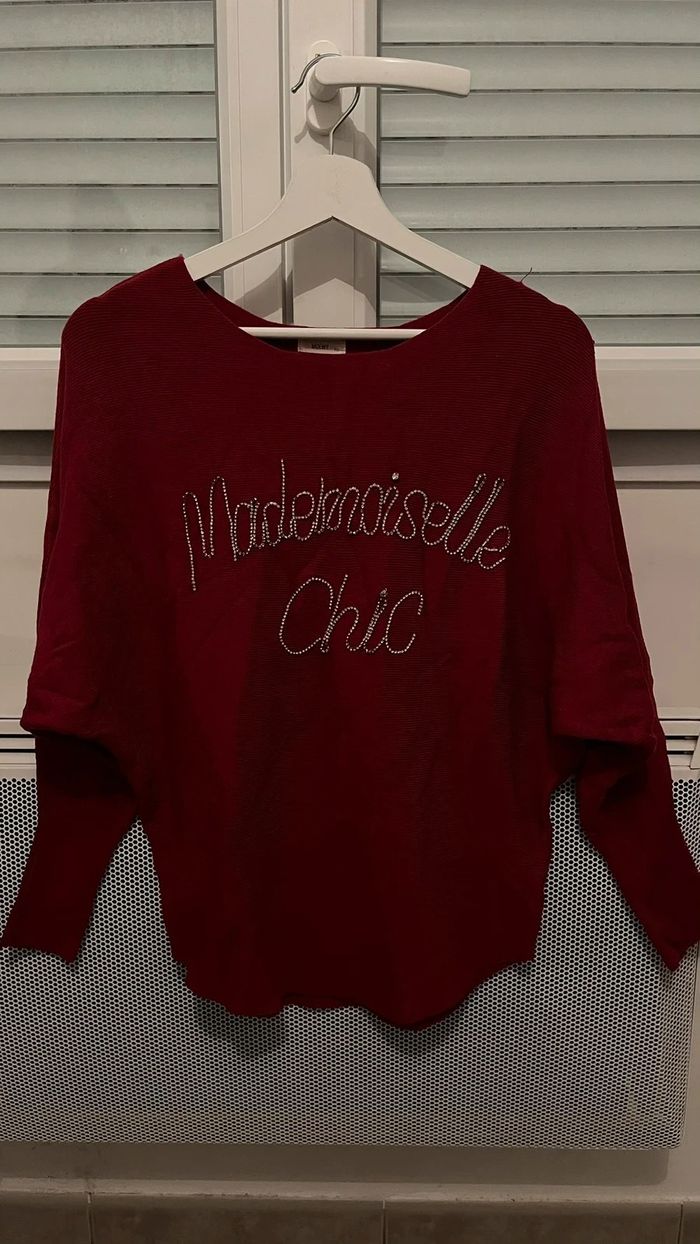 Pull bordeaux/rouge - photo numéro 3
