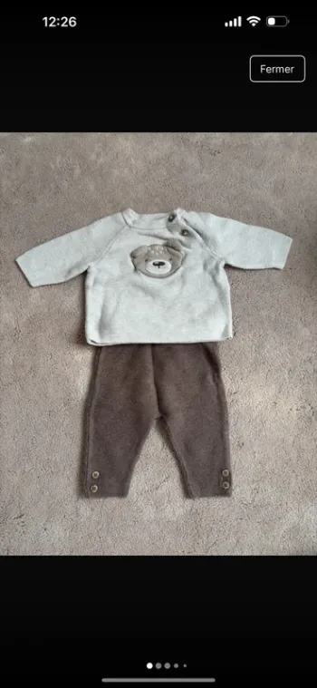 Lot vêtements bébé garçon 1 mois