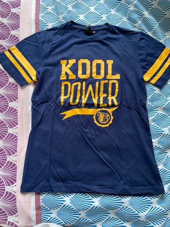 T shirt enfant bleu marine power pouvoir