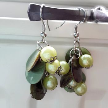 Boucles d'oreilles vertes
