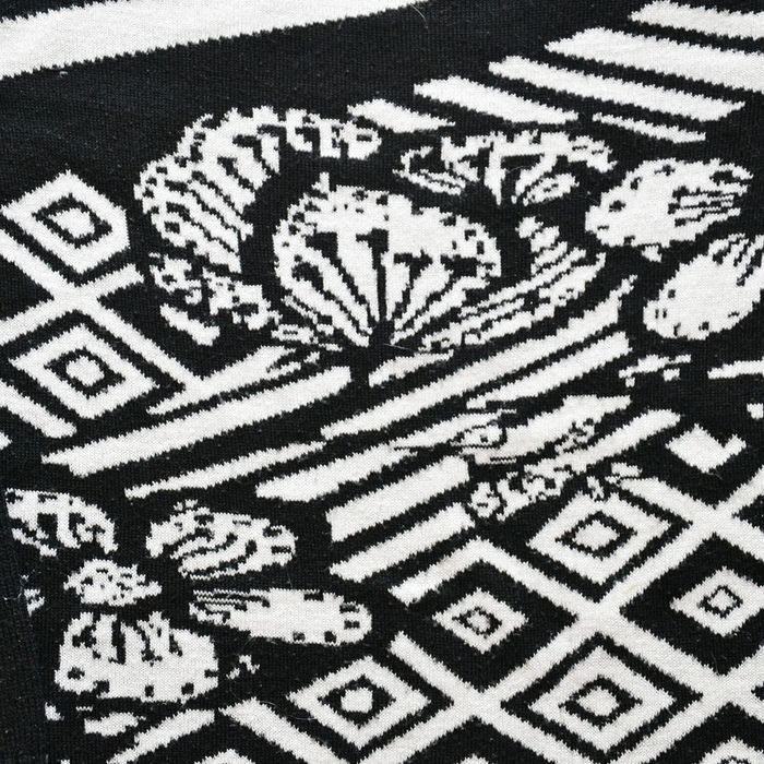 Desigual Pull Acrylique Col évasé Noir et Blanc Femme Exclusive Collection Vintage (Taille S) - photo numéro 11