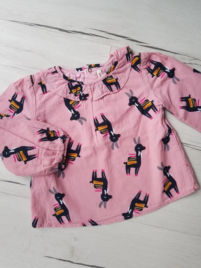 Blouse doublée rose lama catimini 3ans