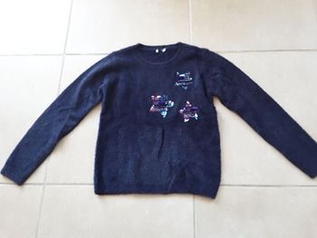Pull marine tout doux fille 12 ans LA HALLE TBE