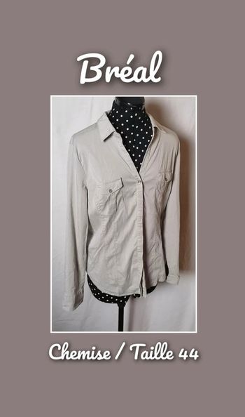 Chemise style saharienne beige tencel / lyocell Taille 44 Breal