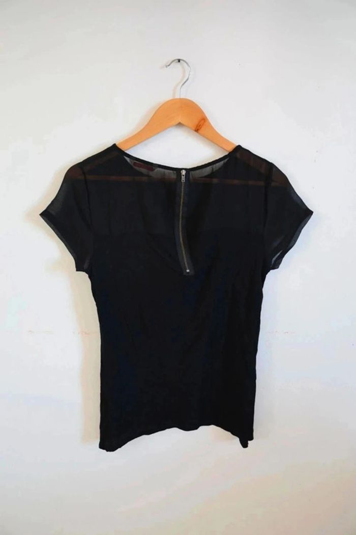 C36 blouse noir Camaïeu T2 - photo numéro 2