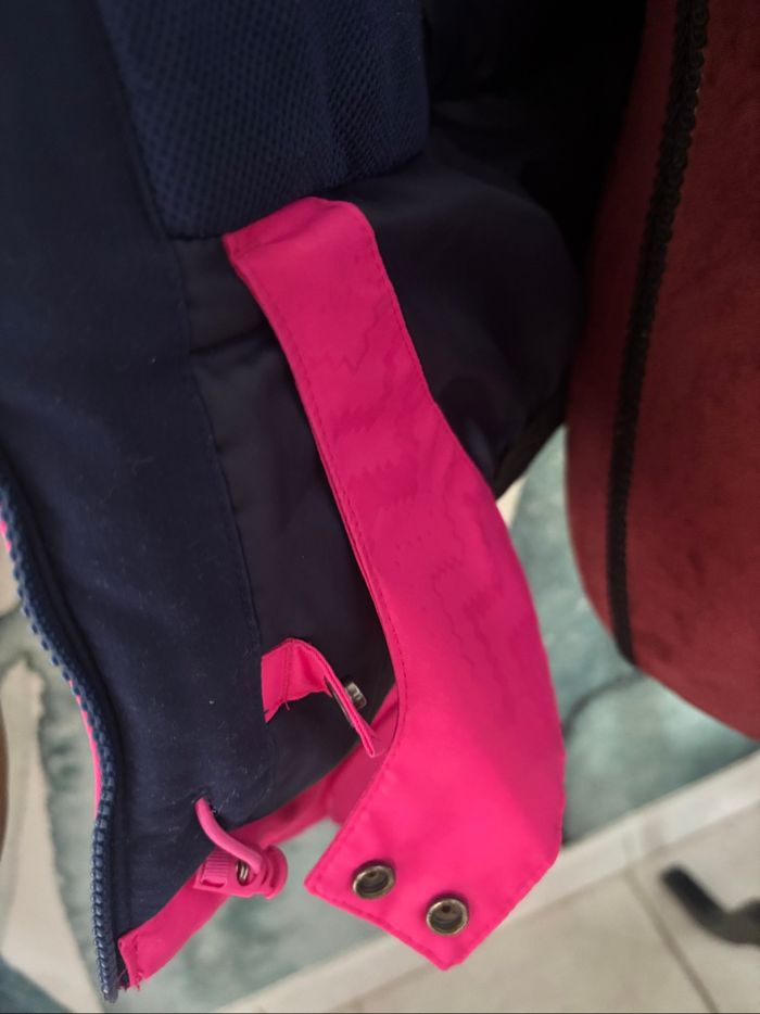 Manteau de ski fille 12 ans Roxy rose capuche fausse fourrure - photo numéro 7