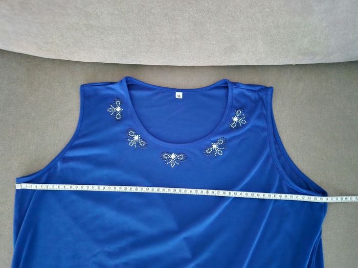 Débardeur bleu à motif noeuds - photo numéro 8