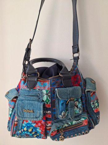 Magnifique sac en jeans Desigual sequin multicolore