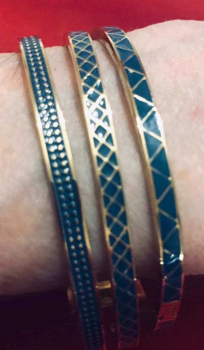 3 bracelets émaux