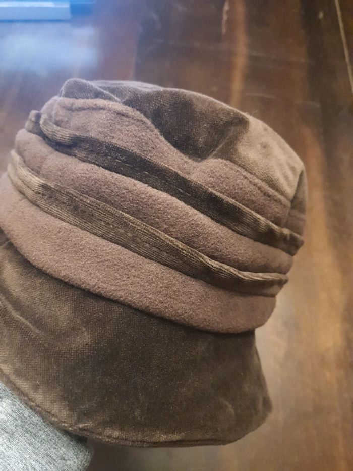 Chapeau marron laine/coton taille M - photo numéro 6