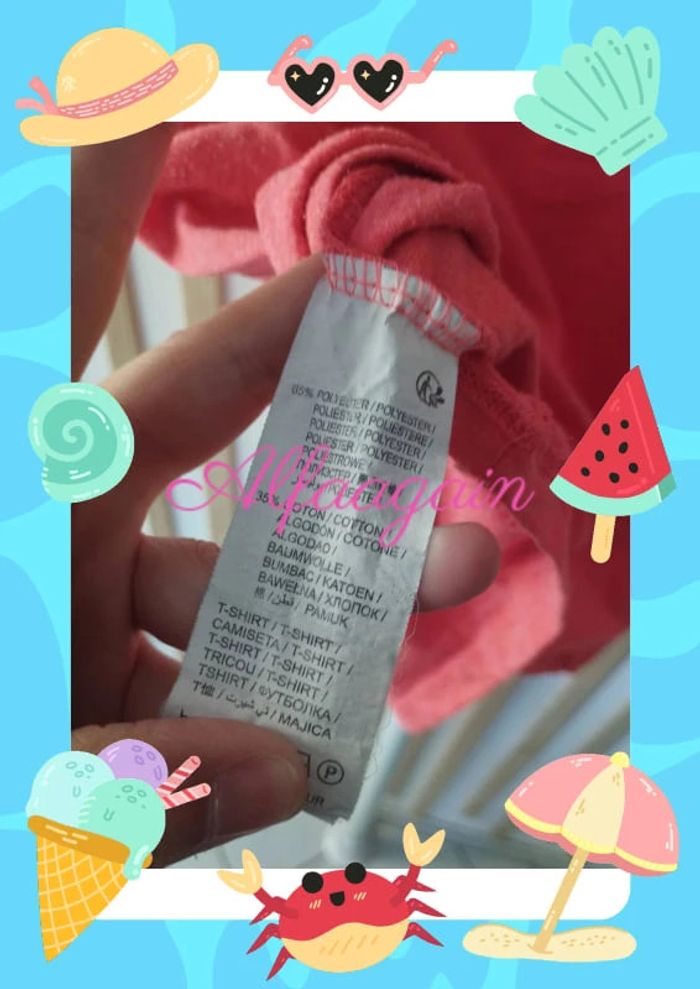 T-shirt Orange fluo Kiabi 10ans - photo numéro 4