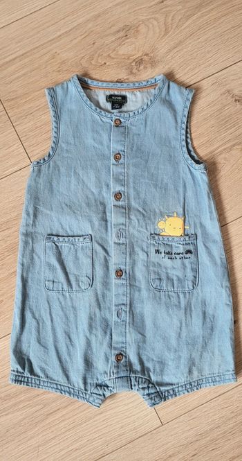 Combinaison été bébé 12 mois style jean kiabi