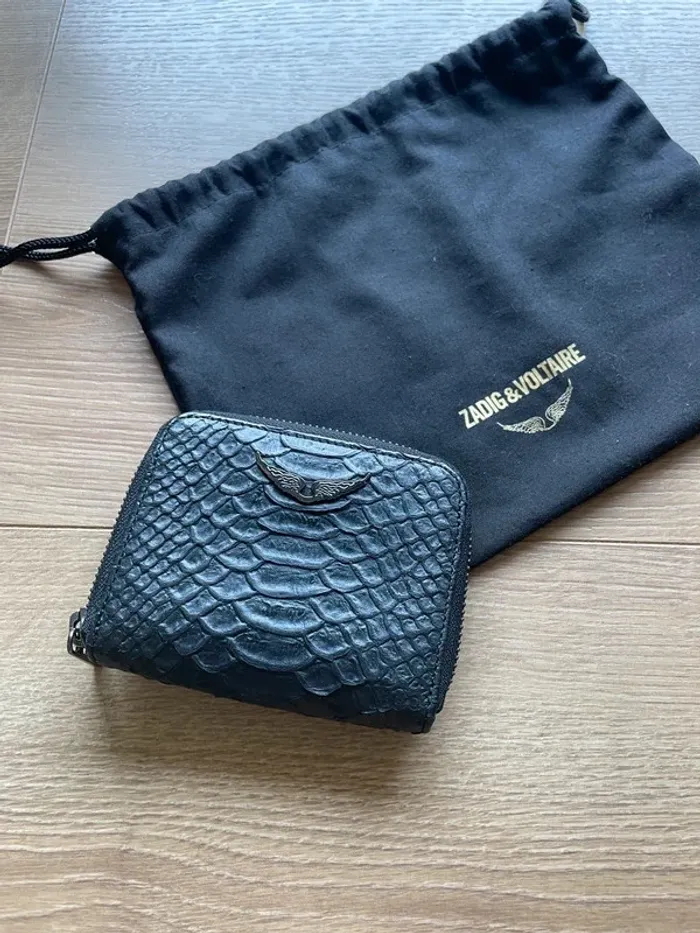 Petit porte-monnaie Zadig & Voltaire cuir croco