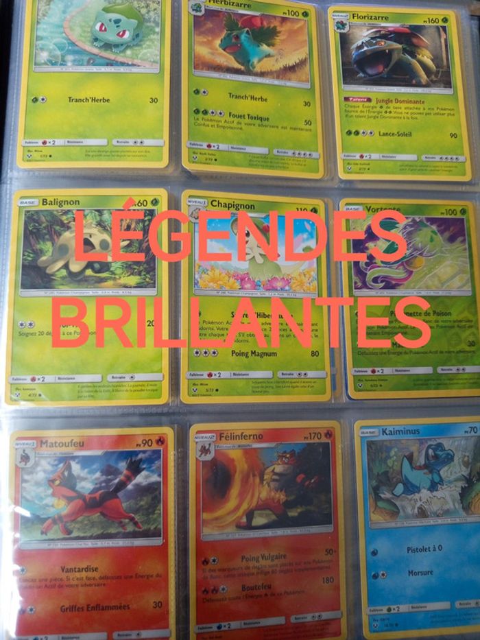Lot cartes Pokémon légendes brillantes