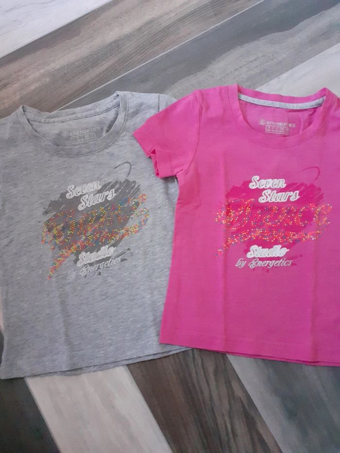 Lot 2 T-shirt fille manches courtes 4 ans