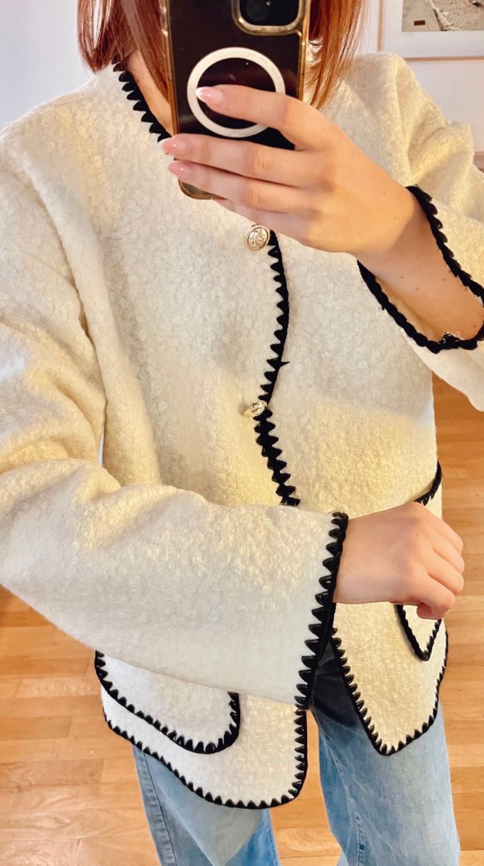 Veste Bouclette à Boutons argents - photo numéro 3