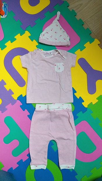 Pyjama rose mi saison 9 mois pommette