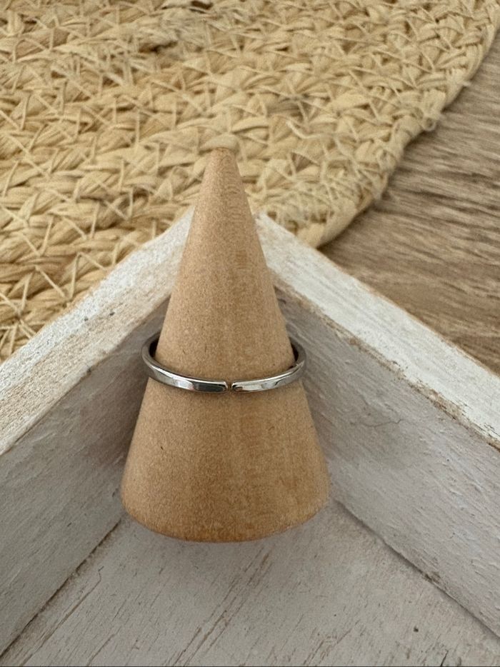 Bague argentée acier inoxydable - photo numéro 2