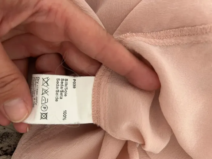 Gerard Darel, top haut blouse chemise  rose soie , femme, taille 38 - photo numéro 7