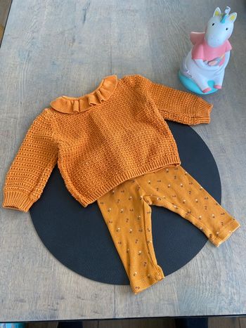 Ensemble 3 mois Kiabi jaune moutarde