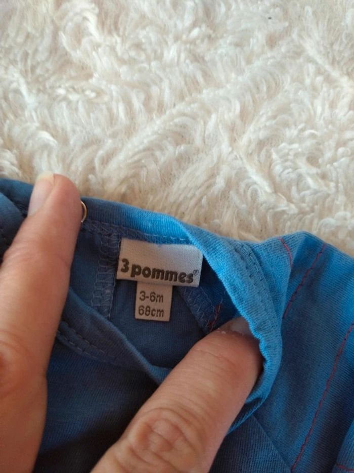 Ensembles (2 tee shirt manches longues et courtes +pantalon jeans) Garçon 3/6 mois - photo numéro 5