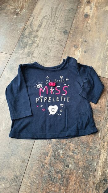 T-shirt gémo 6 mois 68 cm en très bon état 👌