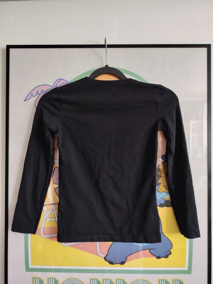 T-shirt manches longues noir Taille 8-10 ans - photo numéro 4