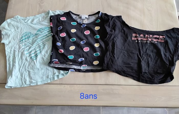 3 t-shirt court 8 ans