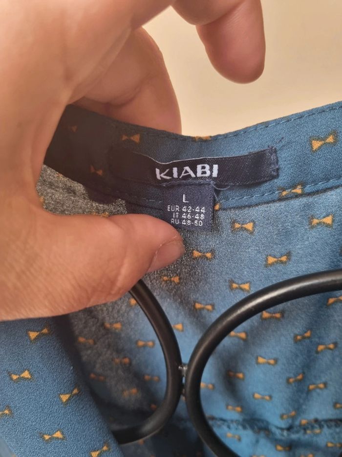 Débardeur bleu et moutarde - photo numéro 2