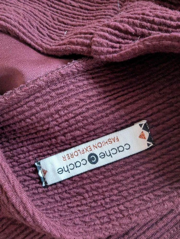Jupe moulante bordeaux texturée neuve - photo numéro 4