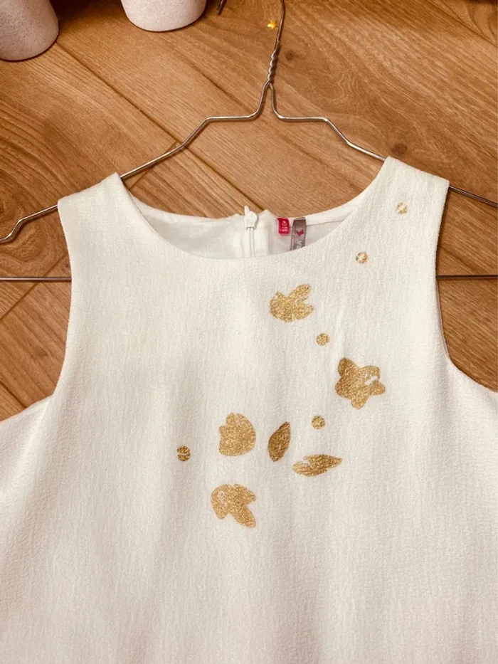 Taille 6 ans robe de cérémonie fille Orchestra crème et dorée 🩷 - photo numéro 2