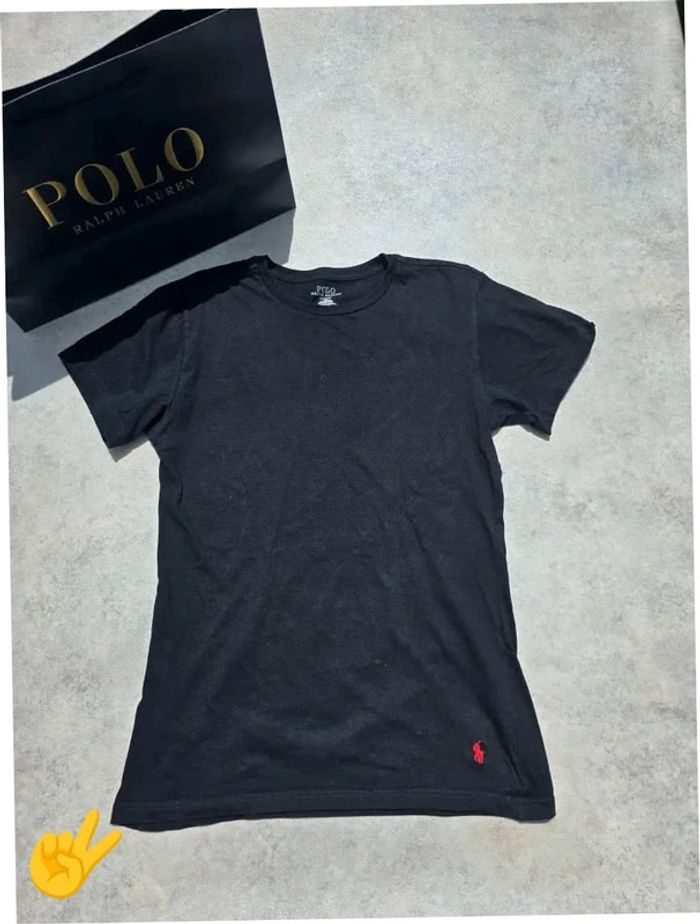 T-shirt Ralph Lauren M coupe col rond noir Femme women tee65 - photo numéro 4