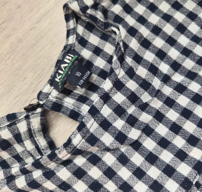 🌸 Blouse longue manche cadriller légère 10 ans 🌸 - photo numéro 3