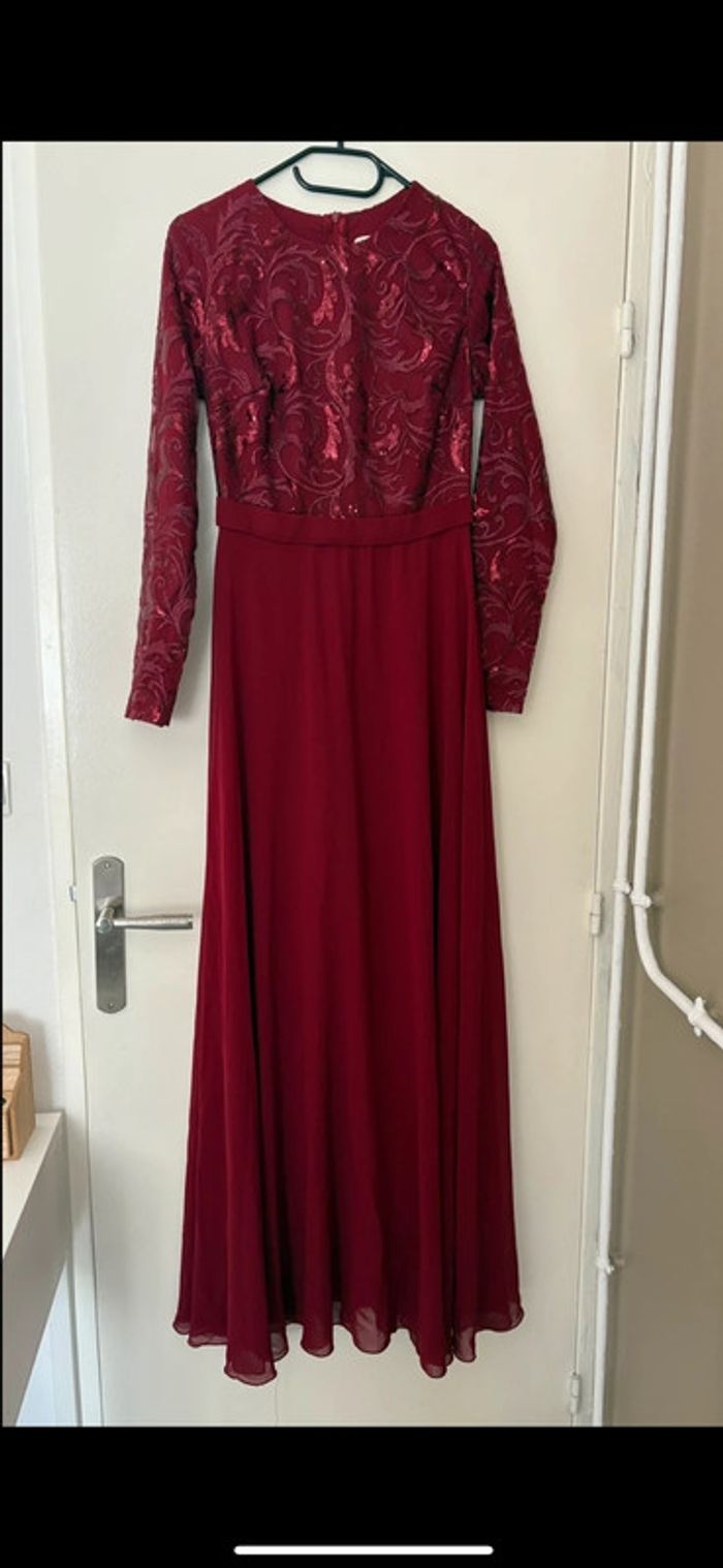 Robe de soirée rouge bordeaux taille M femme