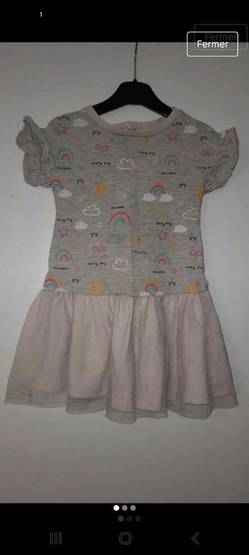 Robe ete avec partie tulle jupe 18 mois orchestra