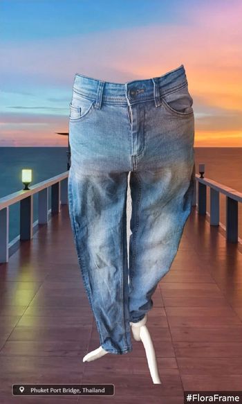 Jean skinny fit bleu, Bonobo, taille 38