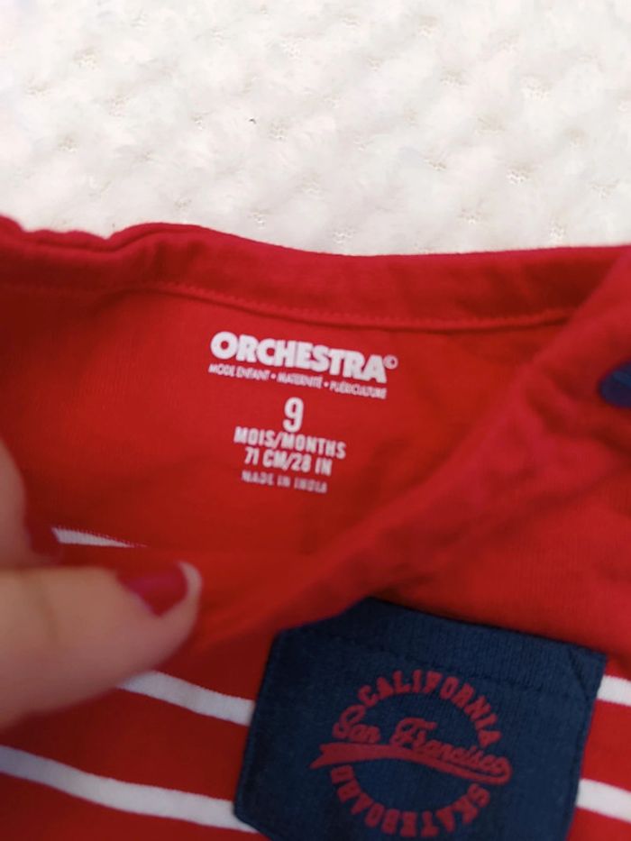 🔸 T-shirt manches longues Orchestra – 9 mois 🔸 - photo numéro 2