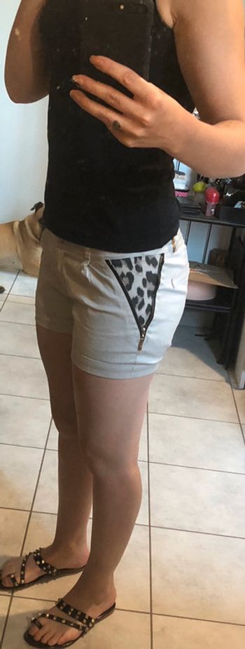 Short beige leopard