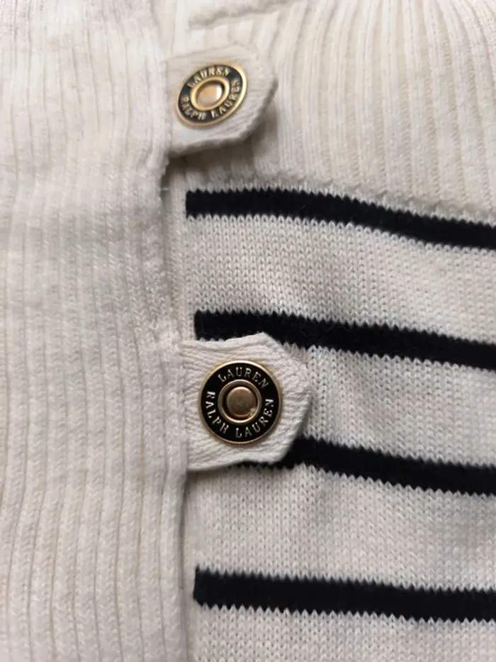 Pull-over coton col boutonné femme Lauren Ralph Lauren taille M - photo numéro 15