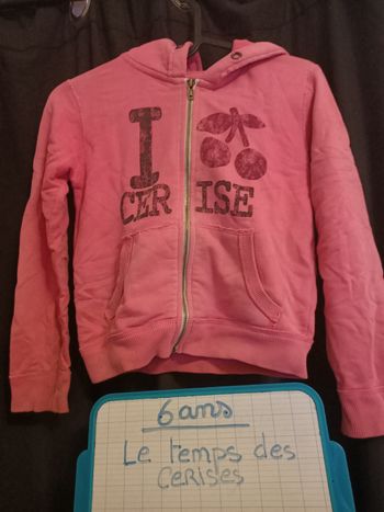 Veste a capuche le temps des cerise 6 ans 