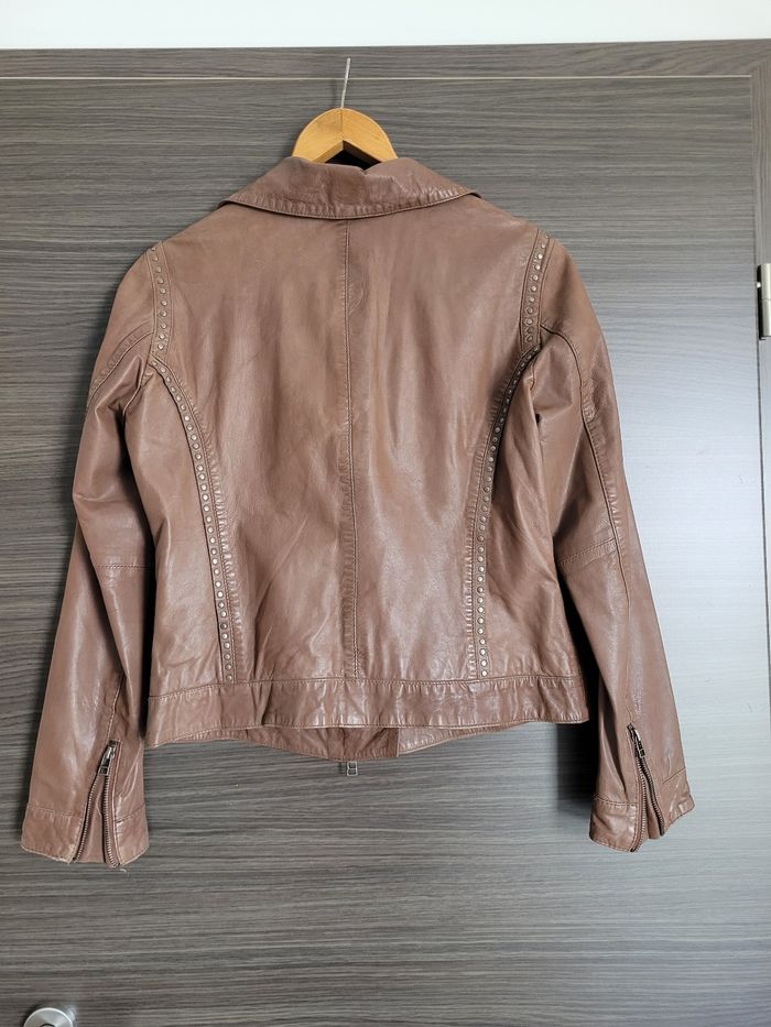 Veste en cuir morena 40 - photo numéro 3