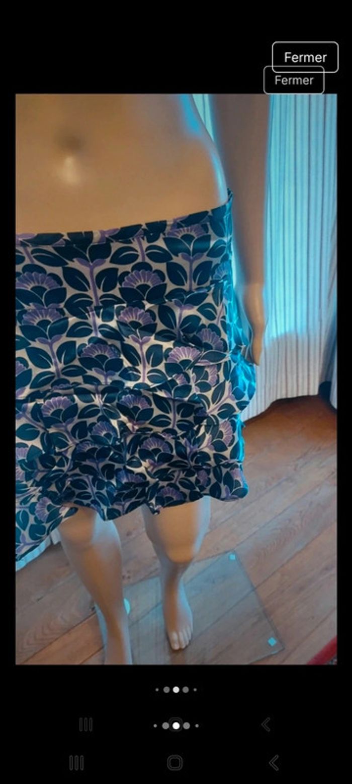 Mini jupe Dept 100% Soie taille S parfait état - photo numéro 4