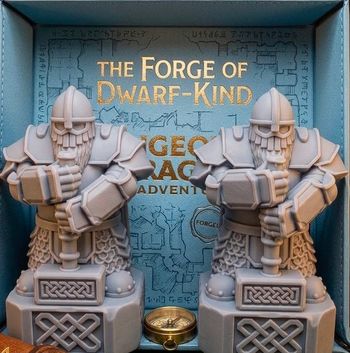 Lot 2 Statues Nains Karak Azgara - Décors Wargame Jeu de Plateau 11cm