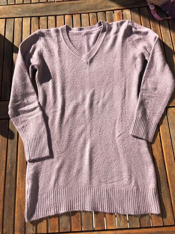 Pull tunique col en V taille unique