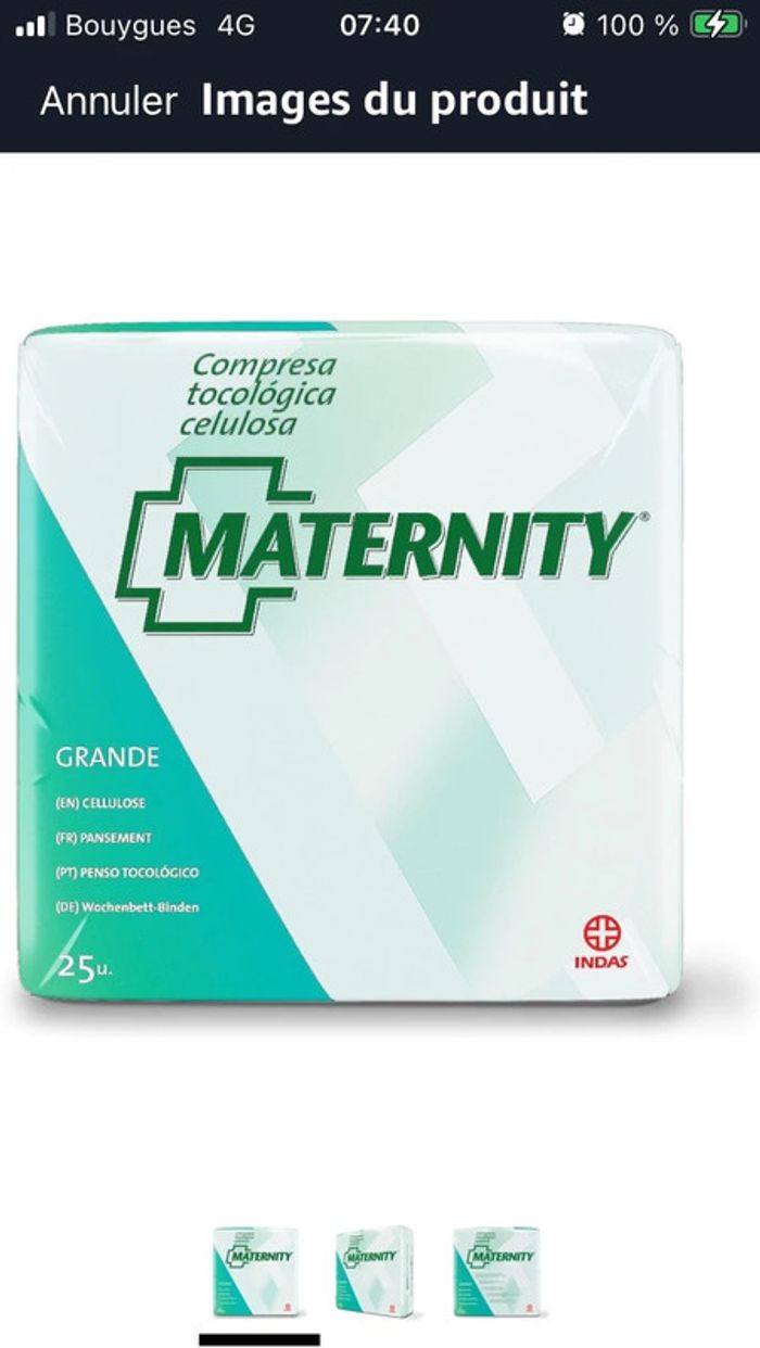 Un paquet NEUF pour maternité