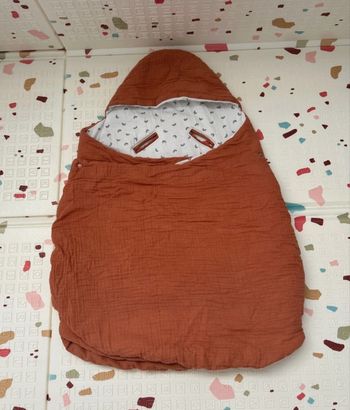 Nid d’ange gaz de coton terracotta 