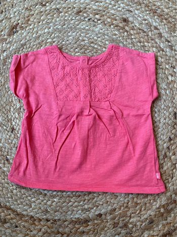 T-shirt fille 6 mois Obaibi, rose