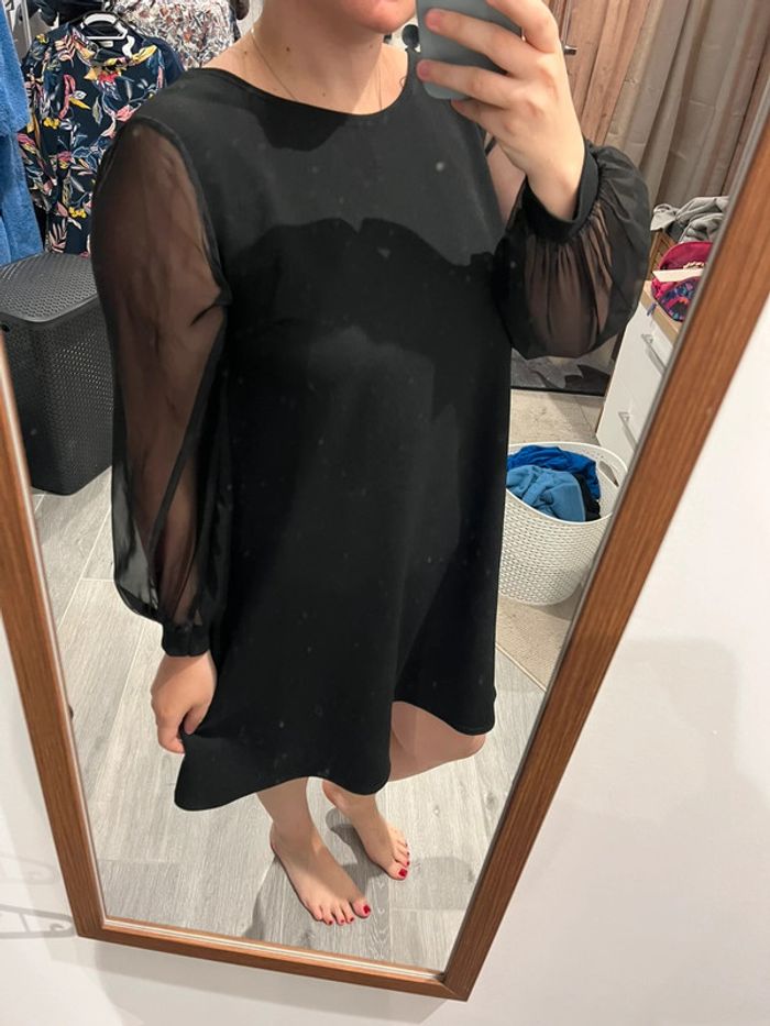 Robe noire manches transparentes - photo numéro 4