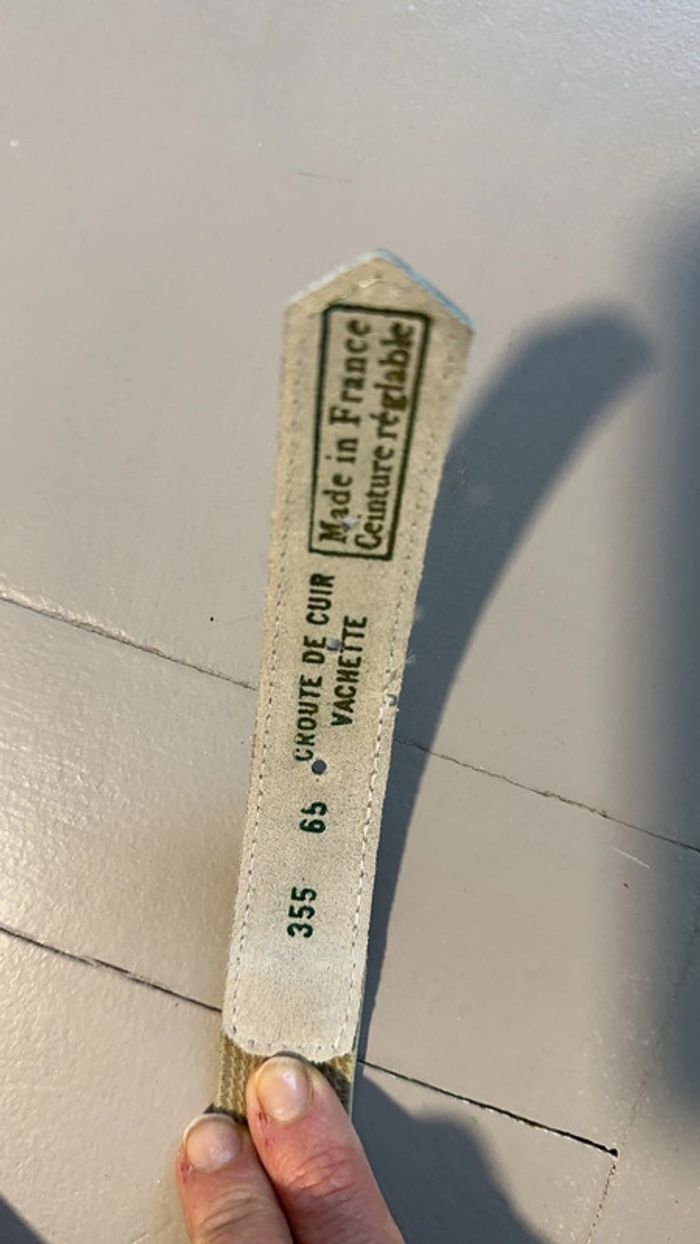 Ceinture réglable en croûte de cuir vachette - photo numéro 3